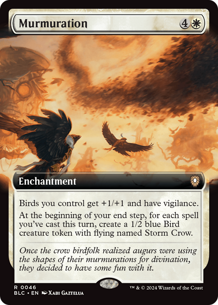 Murmuration (BLC-046) [Bloomburrow Commander] (Extended Art) MTG Single Wizards of the Coast