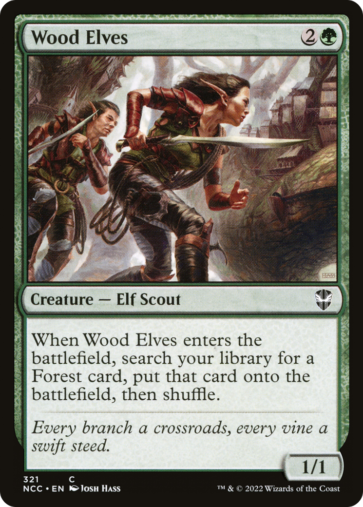 Wood Elves (NCC-321) [New Capenna Commander] MTG Single Wizards of the Coast