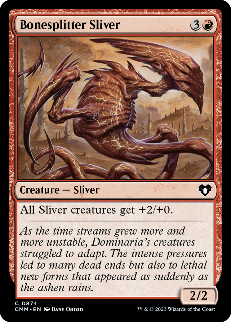 Bonesplitter Sliver (CMM-874) [Commander Masters] MTG Single Wizards of the Coast