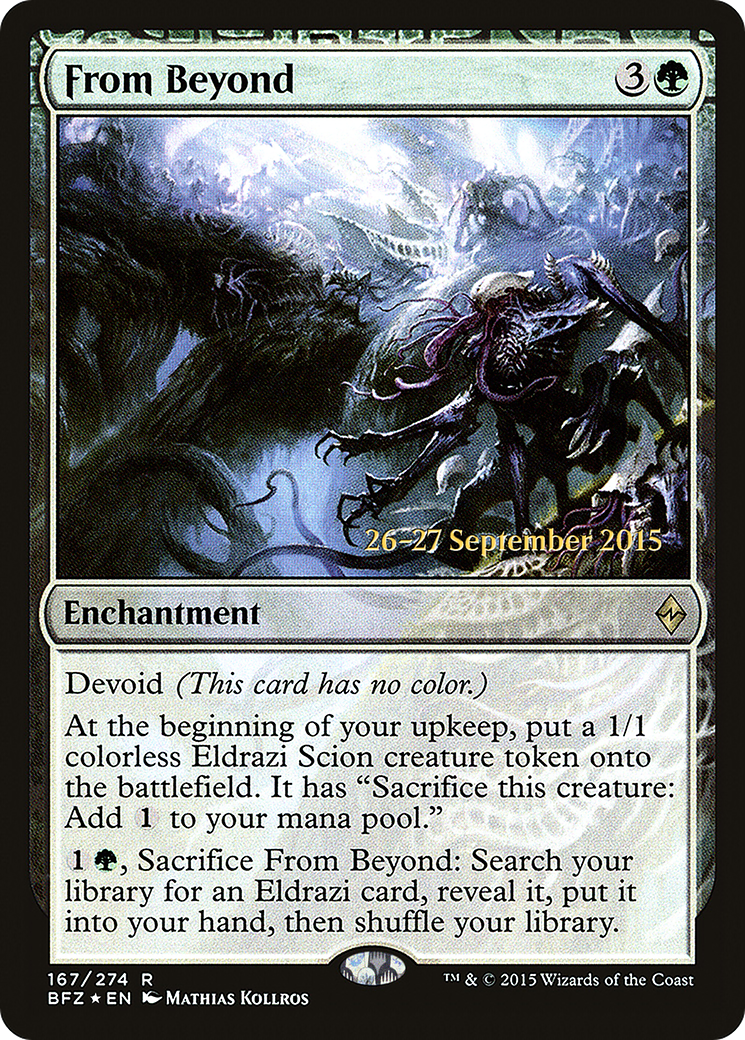 From Beyond (PRE-167) [Battle for Zendikar Promos] Foil MTG Single Wizards of the Coast