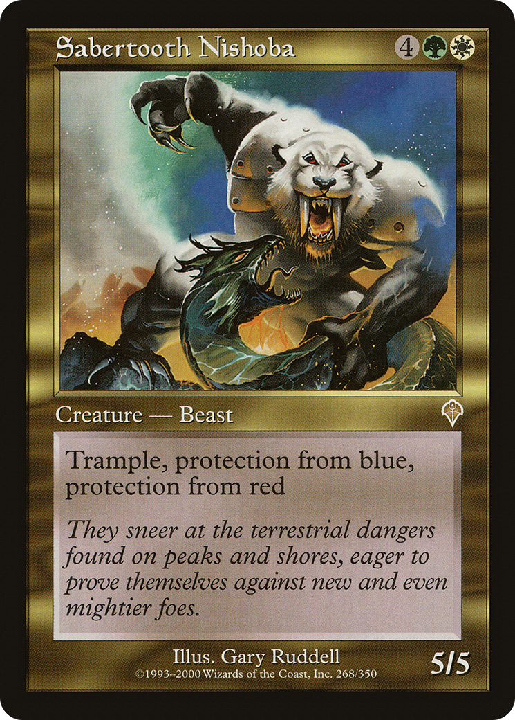 Sabertooth Nishoba (INV-268) [Invasion] MTG Single Wizards of the Coast