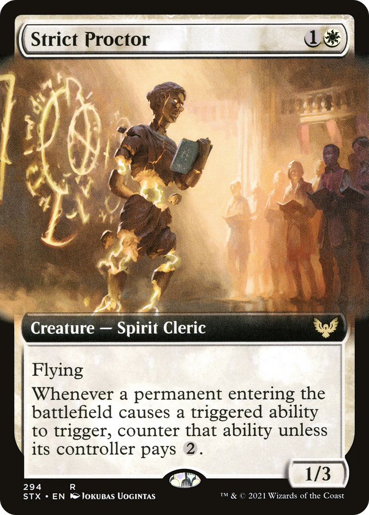 Strict Proctor (STX-294) [Strixhaven: School of Mages] (Extended Art) Foil MTG Single Wizards of the Coast