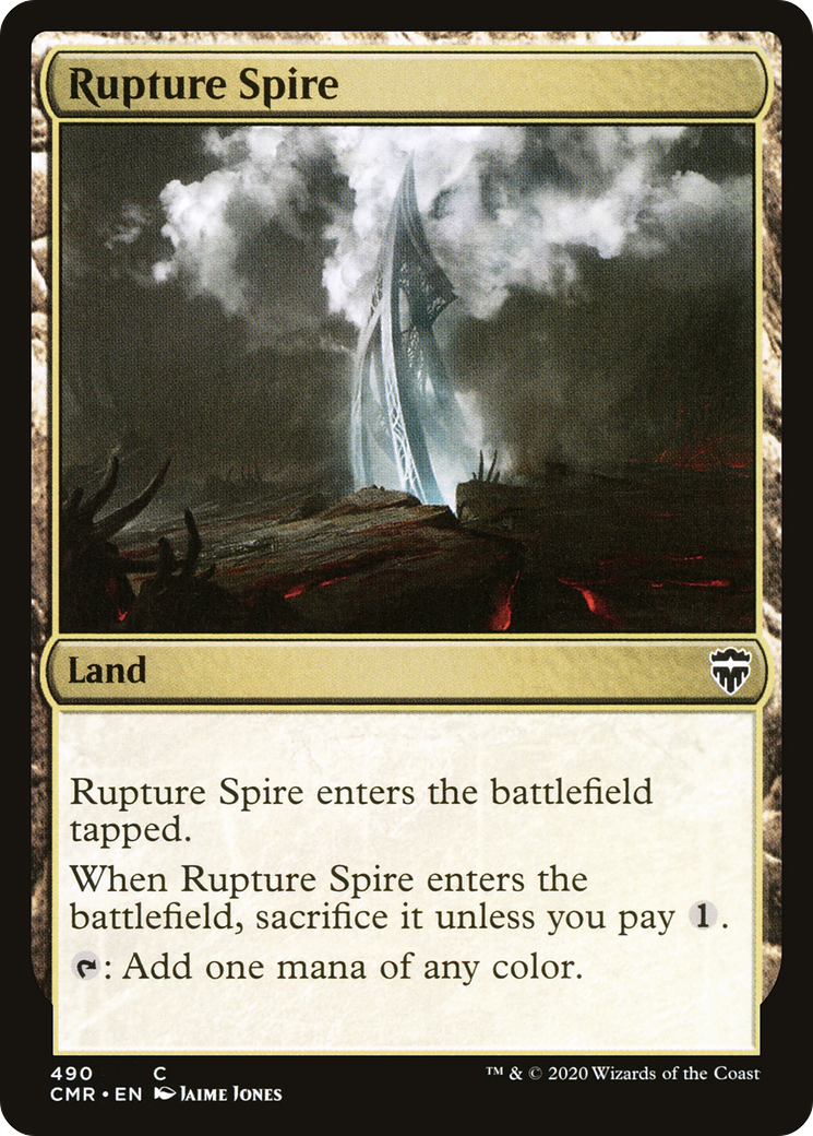 Rupture Spire (490) (CMR-490) [Commander Legends] MTG Single Wizards of the Coast