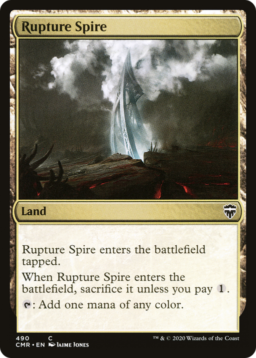 Rupture Spire (490) (CMR-490) [Commander Legends] MTG Single Wizards of the Coast