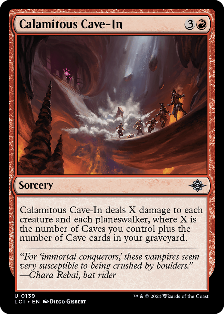 Calamitous Cave-In (LCI-139) [The Lost Caverns of Ixalan] Foil MTG Single Wizards of the Coast
