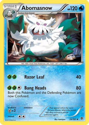 Abomasnow (26/101) - [BW: Plasma Blast] Reverse Holofoil Pokemon Single Pokémon