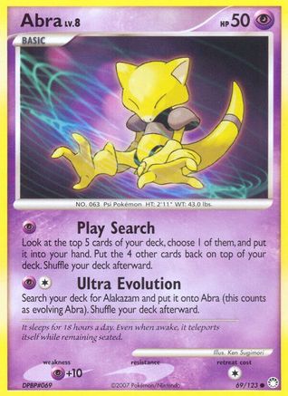 Abra (69/123) - [DP: Mysterious Treasures] Pokemon Single Pokémon