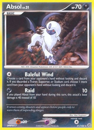 Absol (21/132) - [DP: Secret Wonders] Reverse Holofoil Pokemon Single Pokémon