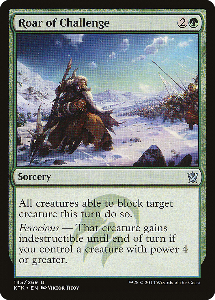 Roar of Challenge (KTK-145) [Khans of Tarkir] Foil MTG Single Wizards of the Coast