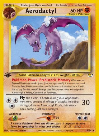 Aerodactyl (15/64) - [Vintage: Neo Revelation] 1st Edition Pokemon Single Pokémon