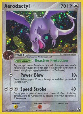 Aerodactyl (/92) Reverse Holofoil [EX: Legend Maker] Pokemon Single Pokémon