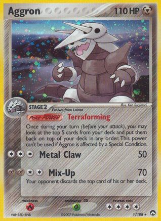 Aggron (/108) Reverse Holofoil [EX: Power Keepers] Pokemon Single Pokémon
