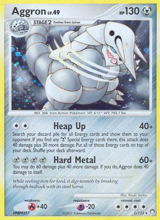 Aggron (/123) Reverse Holofoil [DP: Mysterious Treasures] Pokemon Single Pokémon