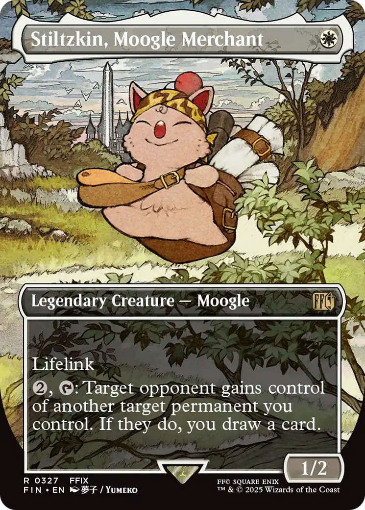 Stiltzkin, Moogle Merchant (FIN-327) [FINAL FANTASY] (Borderless) Foil MTG Single Wizards of the Coast