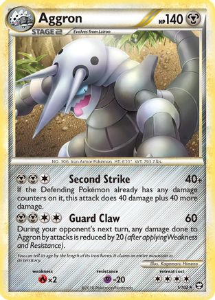 Aggron (/102) Reverse Holofoil [HGSS: Triumphant] Pokemon Single Pokémon