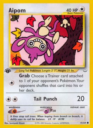 Aipom (41/64) 1st Edition [Vintage: Neo Revelation] Pokemon Single Pokémon