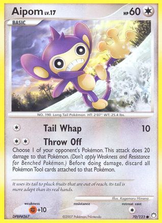Aipom (/123) Reverse Holofoil [DP: Mysterious Treasures] Pokemon Single Pokémon