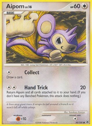 Aipom (50) (50/100) - [DP: Majestic Dawn] Reverse Holofoil Pokemon Single Pokémon
