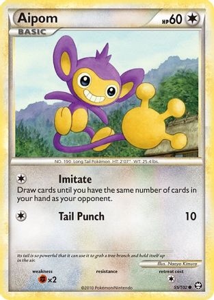 Aipom (55/102) [HGSS: Triumphant] Pokemon Single Pokémon