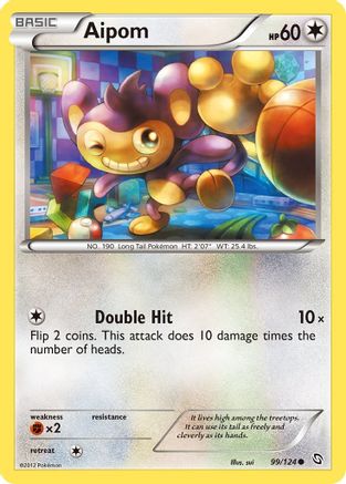 Aipom (99/124) - [BW: Dragons Exalted] Reverse Holofoil Pokemon Single Pokémon