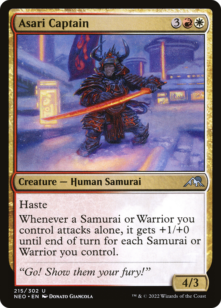 Asari Captain (NEO-215) [Kamigawa: Neon Dynasty] Foil MTG Single Wizards of the Coast