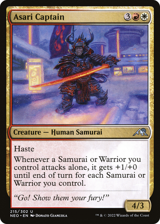 Asari Captain (NEO-215) [Kamigawa: Neon Dynasty] Foil MTG Single Wizards of the Coast