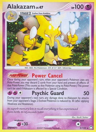 Alakazam (2/123) Holofoil [DP: Mysterious Treasures] Pokemon Single Pokémon