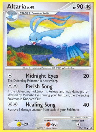 Altaria (18/127) - [Platinum: Base set] Reverse Holofoil Pokemon Single Pokémon