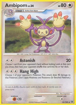 Ambipom (35/100) - [DP: Majestic Dawn] Reverse Holofoil Pokemon Single Pokémon