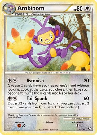 Ambipom (13/102) - [HGSS: Triumphant] Reverse Holofoil Pokemon Single Pokémon