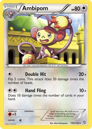 Ambipom (100/124) - [BW: Dragons Exalted] Reverse Holofoil Pokemon Single Pokémon