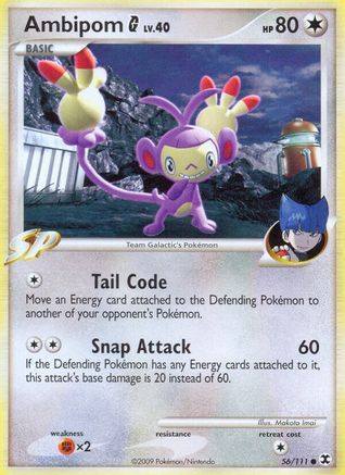 Ambipom G (/111) Reverse Holofoil [Platinum: Rising Rivals] Pokemon Single Pokémon