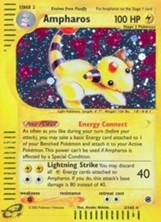 Ampharos (2) (/165) Reverse Holofoil [Vintage: Expedition] Pokemon Single Pokémon