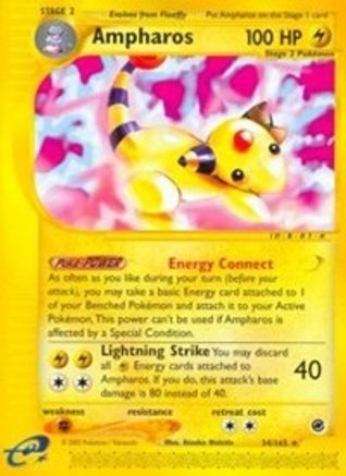 Ampharos (34) (34/165) - [Vintage: Expedition] Pokemon Single Pokémon