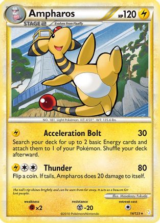 Ampharos (14/123) Reverse Holofoil [HGSS: Base Set] Pokemon Single Pokémon