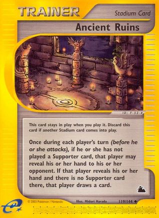 Ancient Ruins (119/144) - [Vintage: Skyridge] Reverse Holofoil Pokemon Single Pokémon