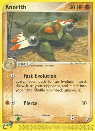 Anorith - 27/100 (/100) Reverse Holofoil [EX: Sandstorm] Pokemon Single Pokémon