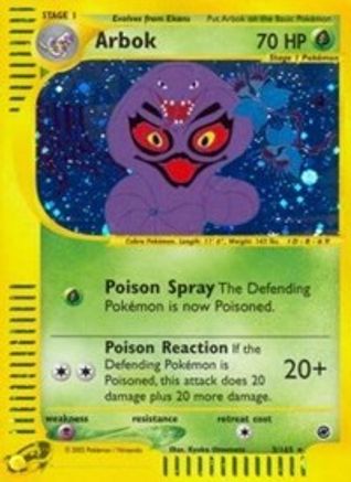 Arbok (3) (/165) Reverse Holofoil [Vintage: Expedition] Pokemon Single Pokémon