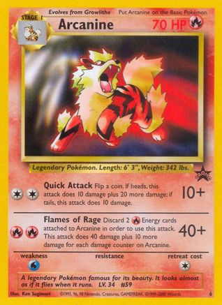 Arcanine (6/53) [Promos: WoTC Promo] Pokemon Single Pokémon