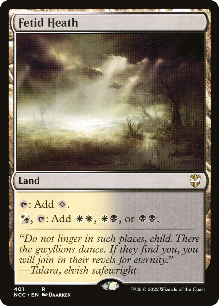 Fetid Heath (NCC-401) [New Capenna Commander] MTG Single Wizards of the Coast