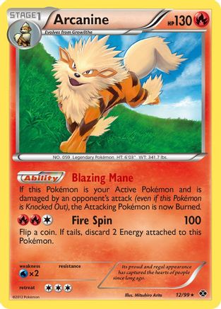 Arcanine (12/99) Reverse Holofoil [BW: Next Destinies] Pokemon Single Pokémon