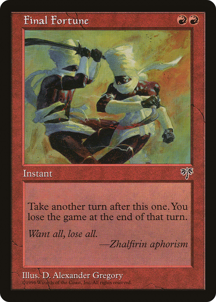 Final Fortune (MIR-) [Mirage] MTG Single Wizards of the Coast