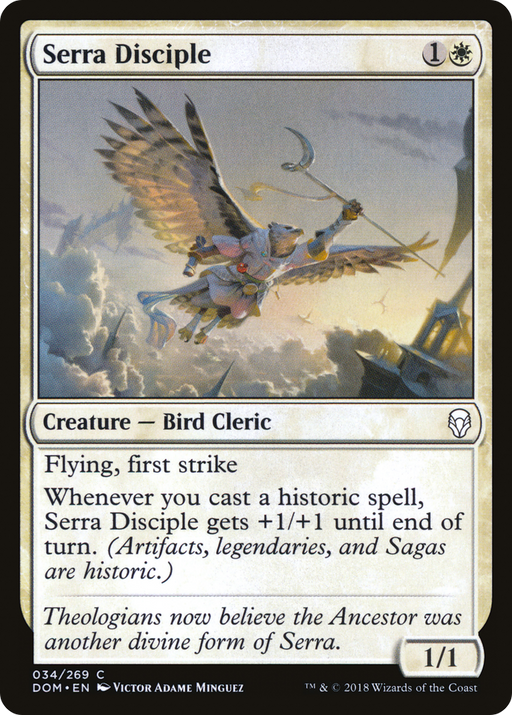 Serra Disciple (DOM-034) [Dominaria] Foil MTG Single Wizards of the Coast