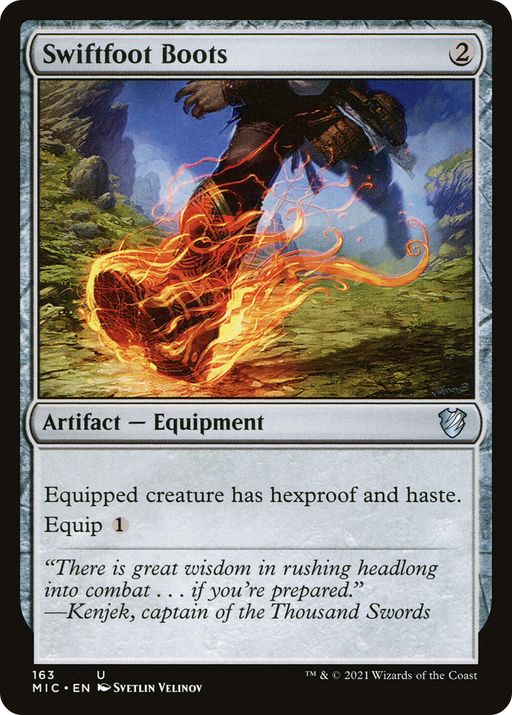 Swiftfoot Boots (MIC-163) [Midnight Hunt Commander] MTG Single Wizards of the Coast