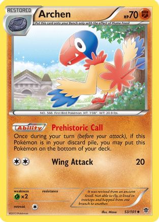 Archen (53/101) [BW: Plasma Blast] Pokemon Single Pokémon