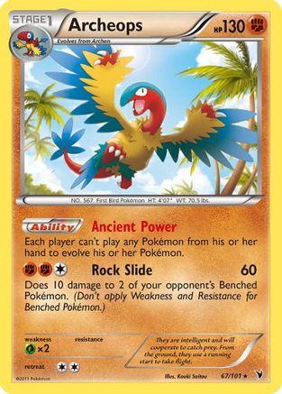 Archeops (/101) Reverse Holofoil [BW: Noble Victories] Pokemon Single Pokémon