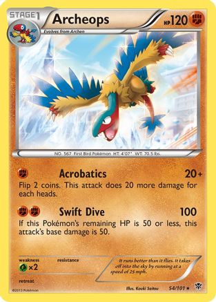 Archeops (54/101) Holofoil [BW: Plasma Blast] Pokemon Single Pokémon