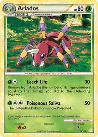 Ariados (15/123) [HGSS: Base Set] Pokemon Single Pokémon