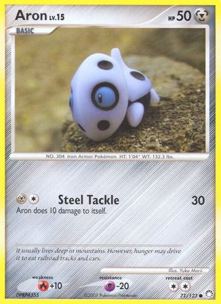 Aron (71/123) Reverse Holofoil [DP: Mysterious Treasures] Pokemon Single Pokémon
