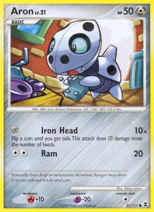 Aron (/111) Reverse Holofoil [Platinum: Rising Rivals] Pokemon Single Pokémon